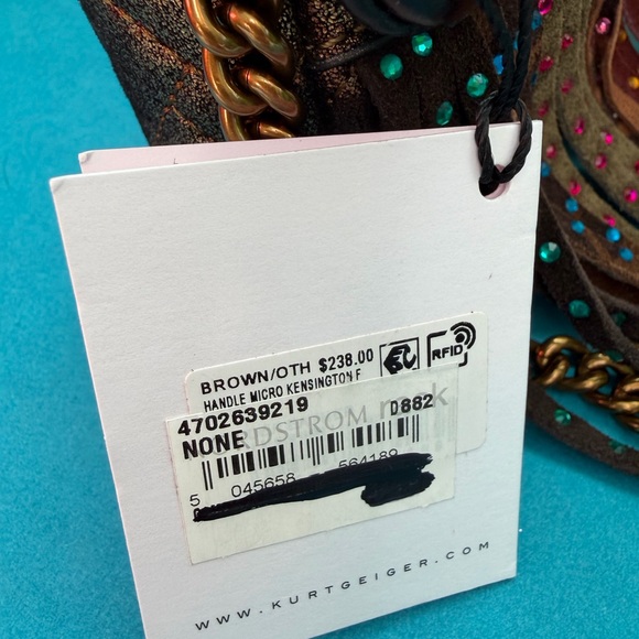 Kurt Geiger Leather Fringe Mini Bag - Picture 14 of 16